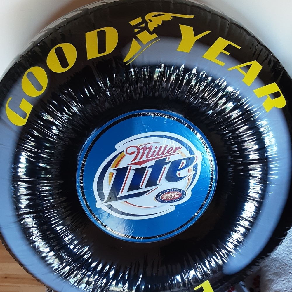 GOODYEAR/MILLER HIGH ADVERTISING INFLATABLE TIRE.  BRAND NEW